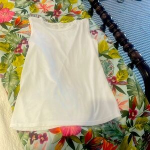 Set Maisonette girls white tennis tank size L 12-14. NWOT. Longer length.